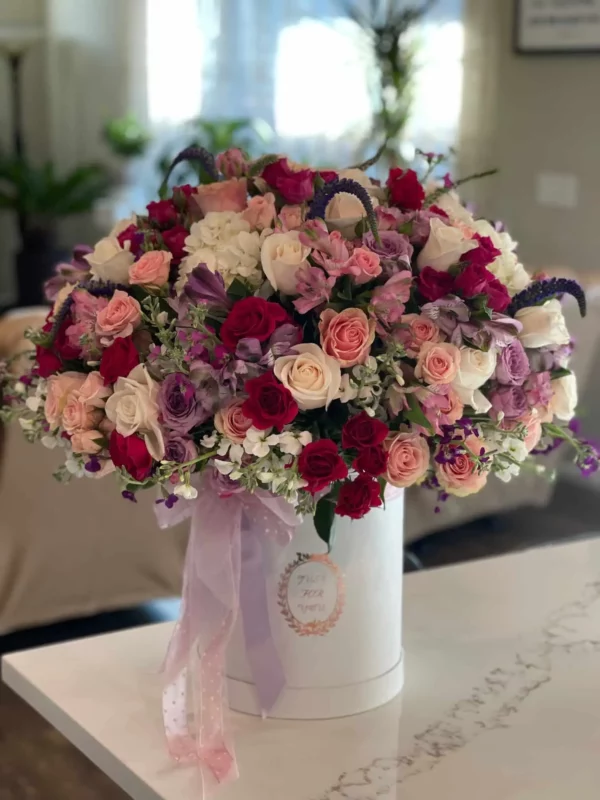 Bright bouquet of mixed flowers