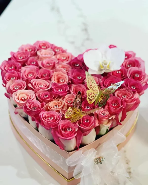 Heart Pink Roses