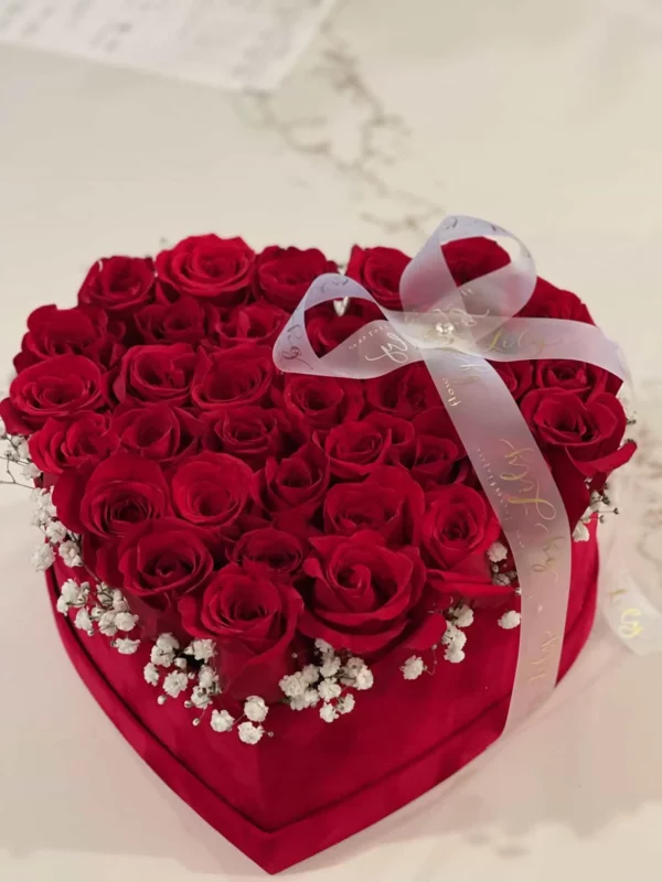 Velvet red box Roses