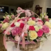 A large basket of flowers