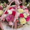 A large basket of flowers