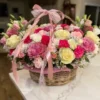 A large basket of flowers